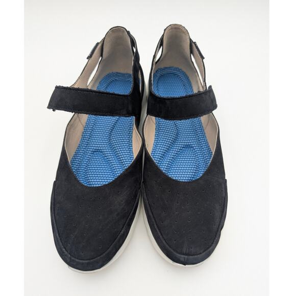 Mephisto Marsia Mary Jane Flat Shoes Women's Black/White Sz US10.5 Fits Like 9.5 - Picture 10 of 11